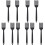 10Stk Schwarze Silikon Gabel Ergonomisch Für 1