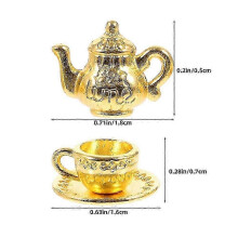 2026 Mini Tea Set Vintage Dollhouse Accessories for Decor 6Sets