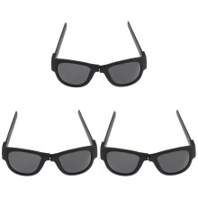 3Stk Schwarze Uv- Sonnenbrillen Für Kinder Party Accessoires