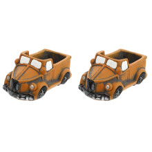 2Stk Umweltfreundlicher Retro Auto Succulent Deko