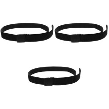 3Stk Schwarzer Nylon Gürtel Plastic Schnalle Bequemer Casual Gürtel