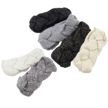 12Stk Winter Ohrwärmer Stirnband Warm Gestrickt Bunt