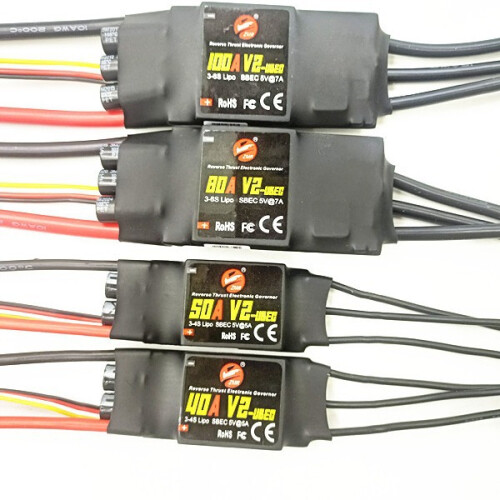 (80A) Bidirectional Brushless ESC 40/50/80/100A for Aeromodelling & Fixed Wing Models 1