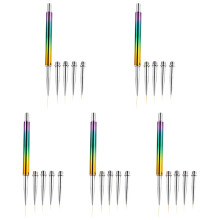 5Sets Nail Art Brush Set Kupfer Nylon Für Salon & Heimgebrauch