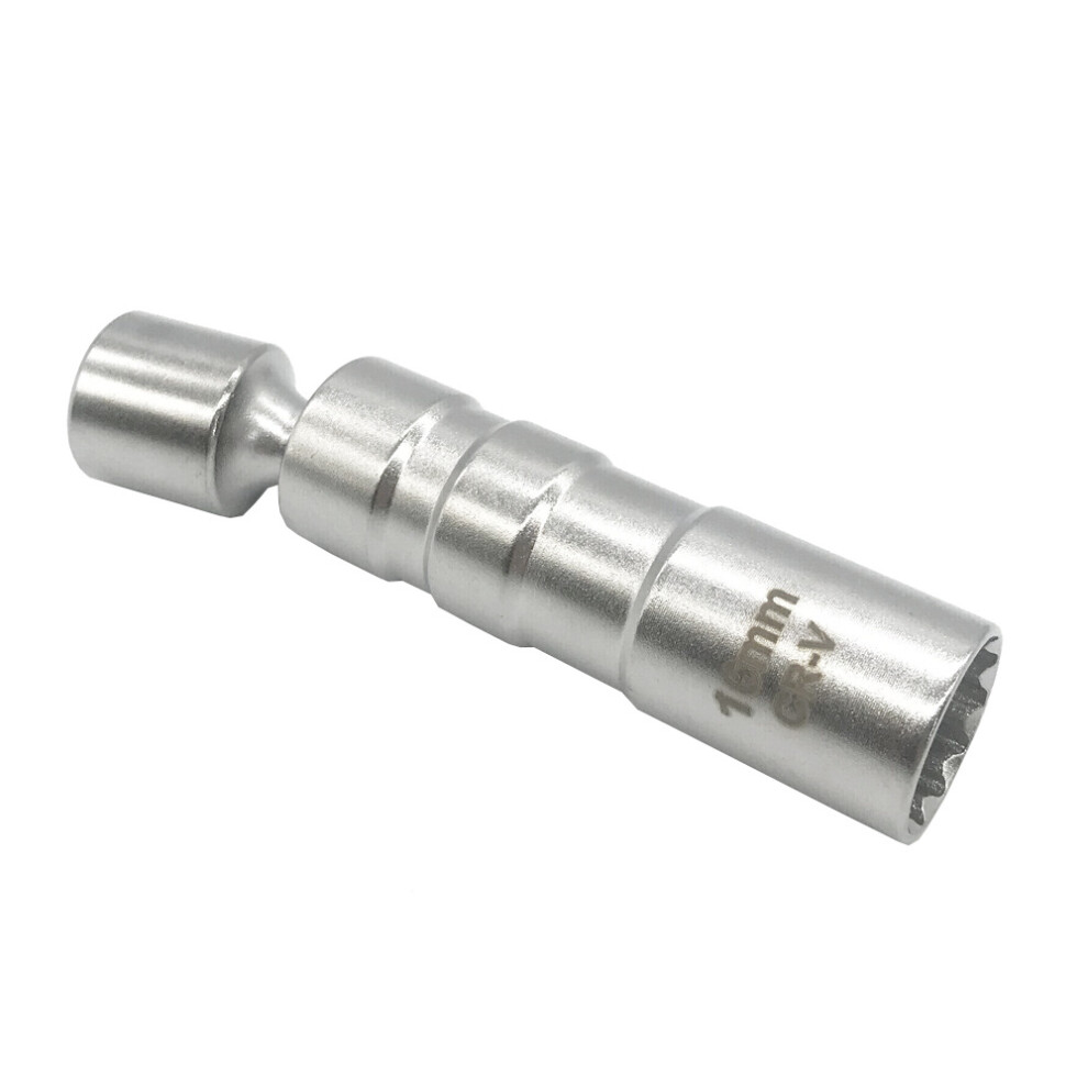 (16mm) 14mm/16mm Thin Wall Magnetic Swivel Spark Plug Socket 3/8 inch Drive 12 Point