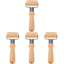 4Stk Reusable Holz Teig Roller Pin Ergonomisch Khaki