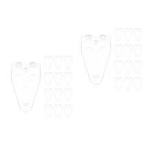 40Stk Jalousiekipphaken Aus Kunststoff Transparent Für Vorhangzubehör