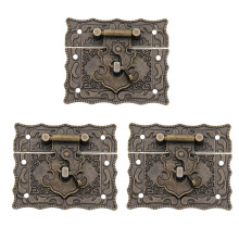 6Stk Retro Kastenschloss Zinklegierung Dunkelbraun Für Zuhause