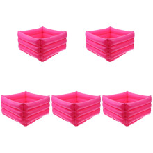 5Stk Faltbares Fußbad Becken Pink PVC Tragbar Familie Patienten