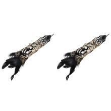 2Stk Damen Spitzenhandschuhe Elbogen Fingerlos
