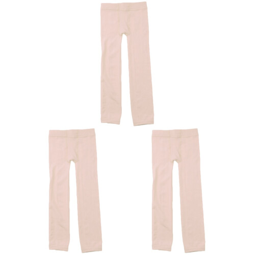 3Stk Leggings Beige Hochwertig Elastisch Für Winter
