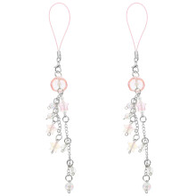2Stk Beaded Phone Lanyard Strap Charm Acryl Schmuck Für Handy