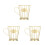 3Stk Metall Aufbewahrungsbox Organizer Gold 1