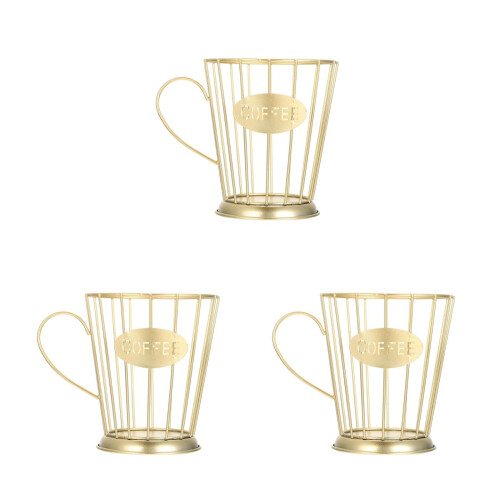 3Stk Metall Aufbewahrungsbox Organizer Gold