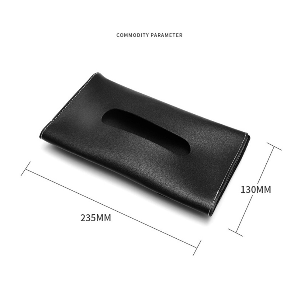 (Pink) Car Visor Tissue Box Napkin Holder Pu Leather Backseat Paper Towel Case For Car Vehicle Pink 413590710240