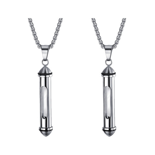 2Stk Silber Halskette Urne Erinnerungsschmuck