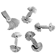 Roestvrijstalen Radiusmeter, Draagbare Concave Convexe Externe Interne Boogmeetinstrument Radius-Vulmaatset (5 Stuks)