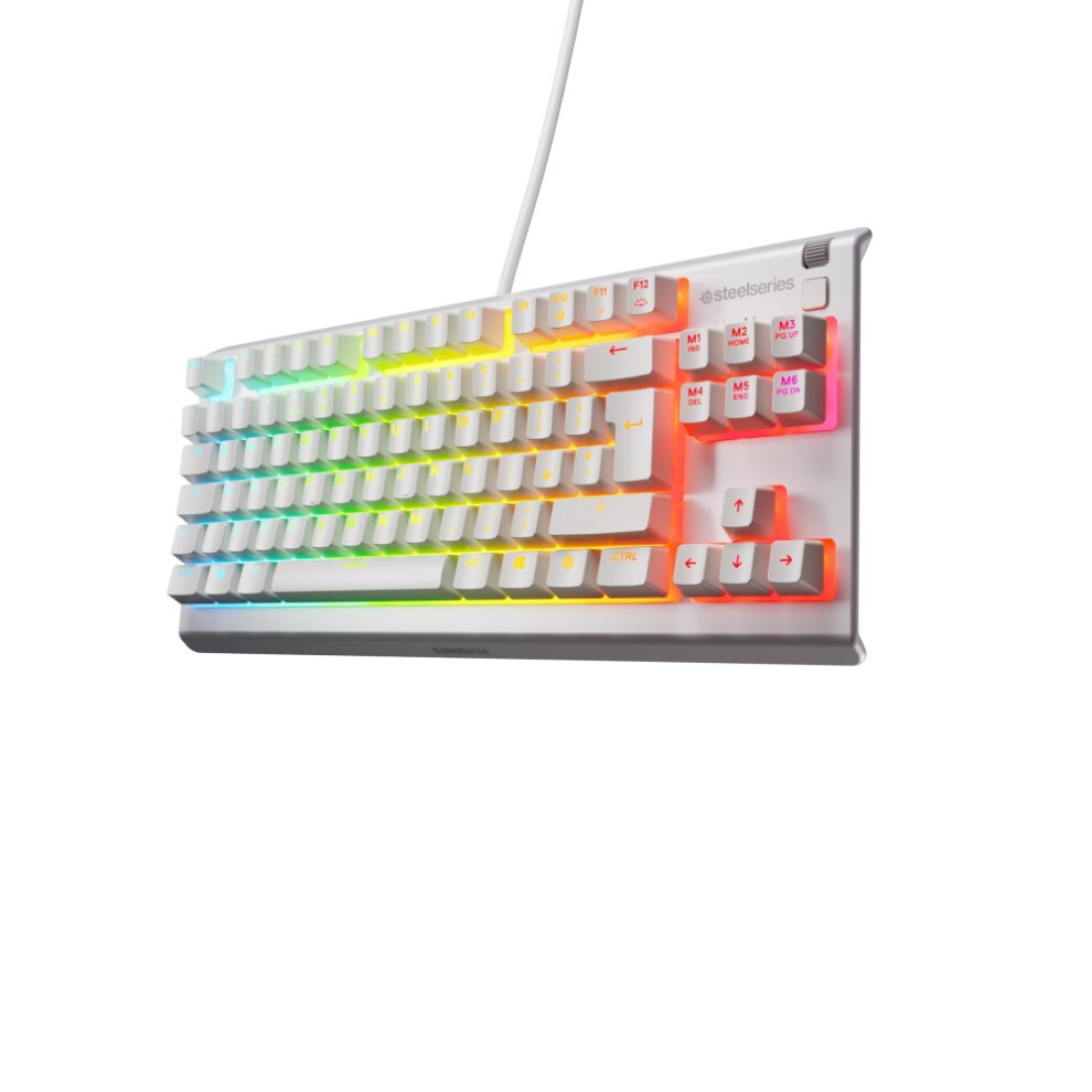 Steelseries Apex 3 Tkl Tenkeyless Silent Rgb Gaming Keyboard White - Image 4