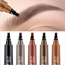 (Matches the image) 5 Colors 4 Heads Liquid Eyebrow Pencil Waterproof Eyebrow Pen Makeup Natural Long Lasting Eyeliner Brow Pencil Beauty Tool