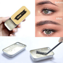 (Yellow) 1Pcs Natural Transparent Eyebrow Styling Soap Brows Gel Fixer With Brush Make-up for Women Eyebrow Cosmetics