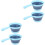 4Stk Klappbare Wasserschöpfer Mit Langem Griff Hängend Sky-Blue 1