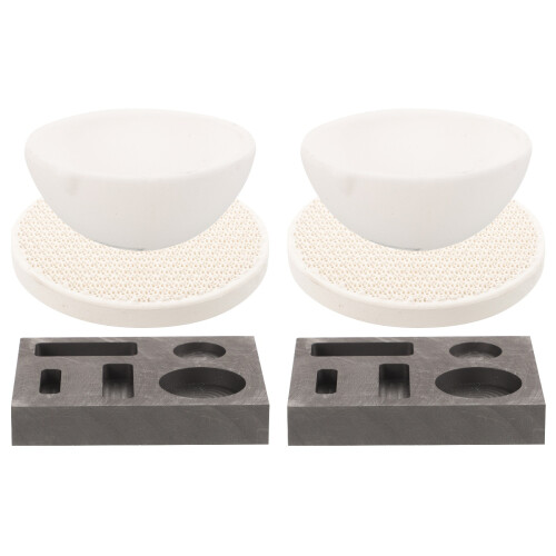 2Sets Verschleißfeste Graphit Schmelzschalen Set Für Metallgießen DIY