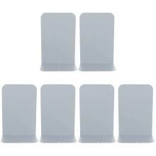 6Stk Graue Metall Buchstützen Für Buchorganizer