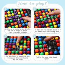 241Pcs Beads Intellectual Chessboard Strategy Board Game Chess Board for Kids Adults