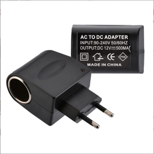(EU) AC Wall Outlet To 12V DC Conversion Car Socket Adapter cell phone charger 2