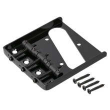 3 Zadel Asbak Brug Staartstuk voor Telecaster Tele Elektrische Gitaar (Zwart)