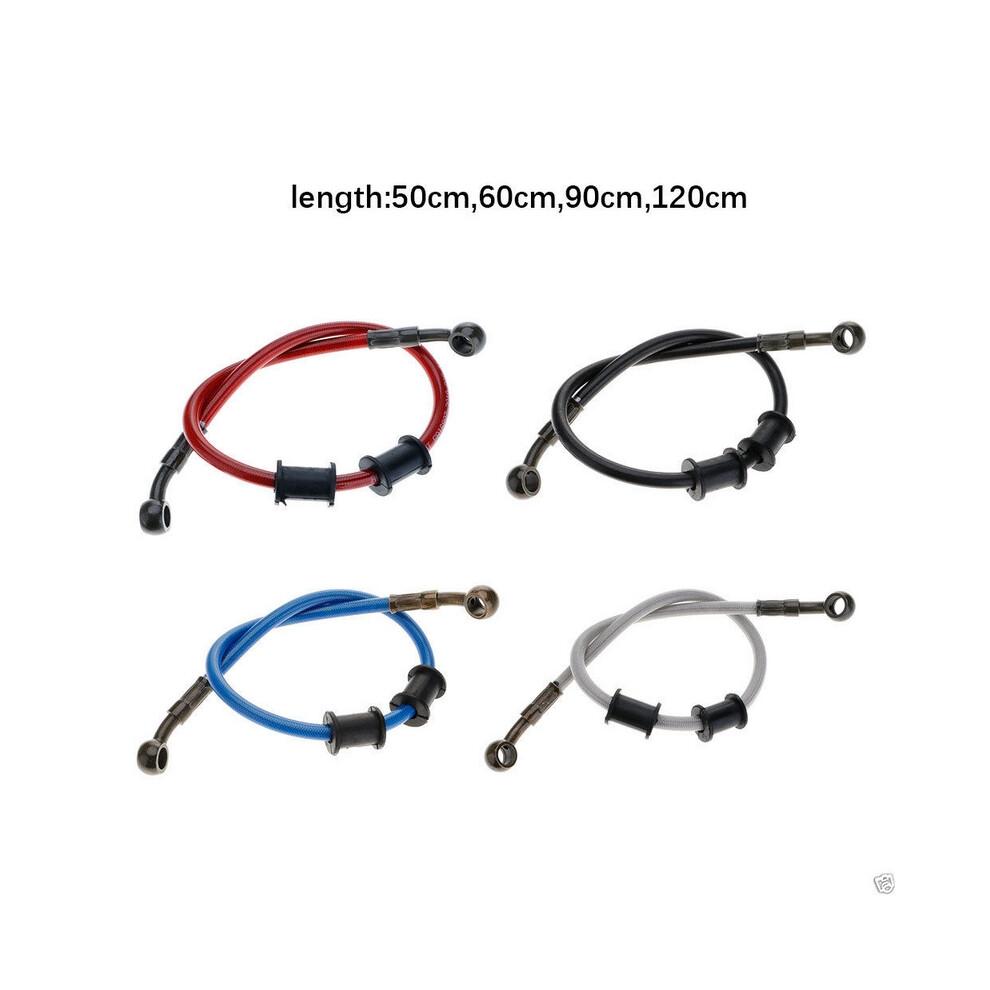 (, 120Cm) Braided Brake Clutch Oil Hoses Lines Pipes Cables 500Mm-1200Mm Motorcycle Blue 110691633699