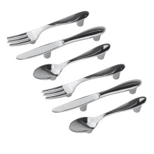 6 STUKS Mes Vork Keukenkast Kast Lade Handgrepen Knoppen 3-Inch Midden Tot Midden (Zilver)