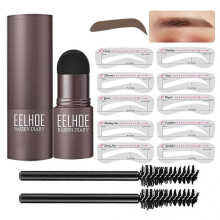 (Matches the image) One Step Eyebrow Stamp Shaping Kit Set Makeup Magic Brow Stencil Eyebrow Brush Enhance Cosmetics Eyebrow Gel Tint