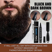 Four Prong Beard Filler Pencil Waterproof Moustache Shaping Coloring Pen Moustache Repair Shaping