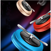 (Rilver) Solar Auto Air Freshener Propeller Shape Vent Clip Perfume Diffuser Car Decors