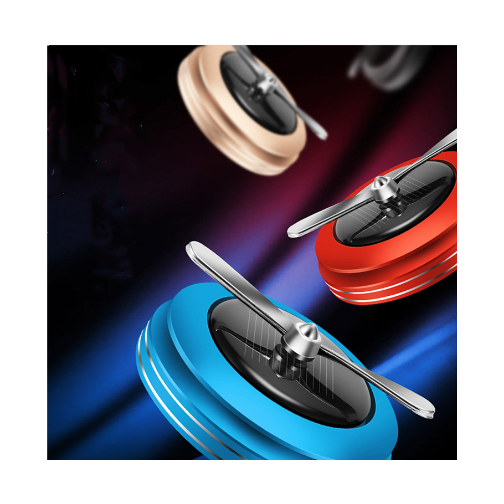 (Rilver) Solar Auto Air Freshener Propeller Shape Vent Clip Perfume Diffuser Car Decors 110691646705