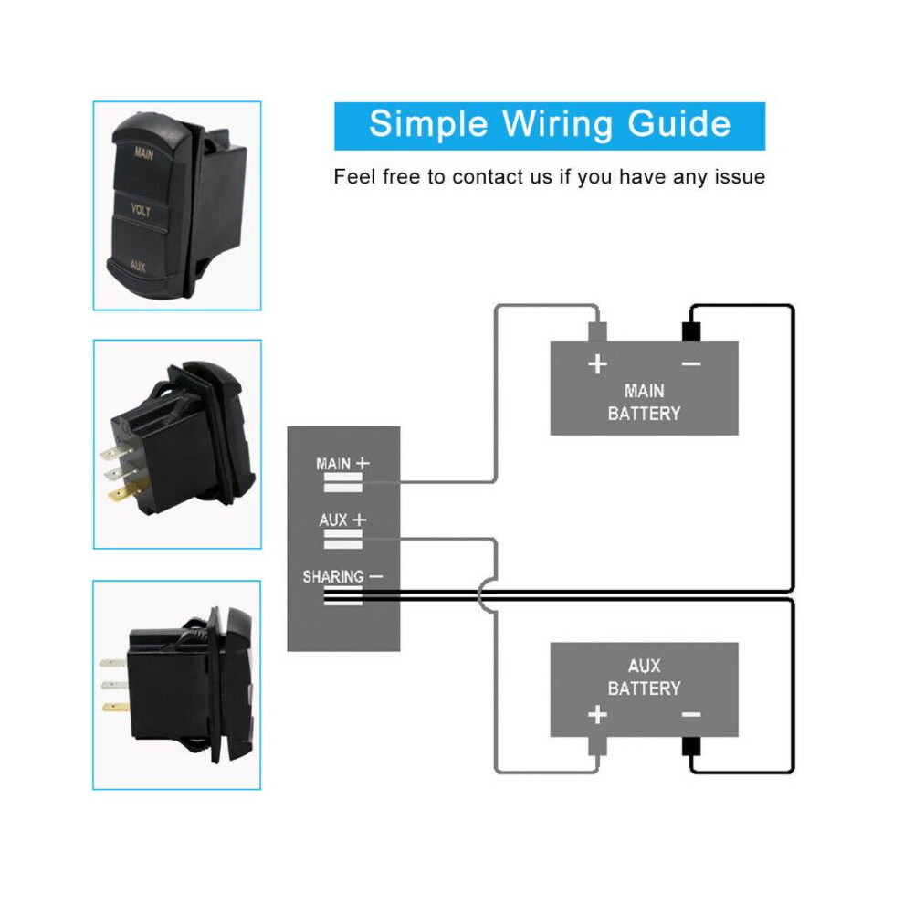 ( Screen) 12V Volt Meter Dual Battery Monitor Led Digital Car Boat Voltage Marine Gauge Green 110691628022