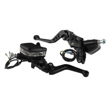 (Black) Lever Adjustable Handle Hydraulic Clutch Brake Pump Master Cylinder Motorcycle Racing Universal For HONDA Yamaha Kawasaki Brake