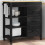 VidaXL vidaXL Kitchen Trolley MONZA Black 84 x 40 x 88.5 cm Solid Pine Wood 3