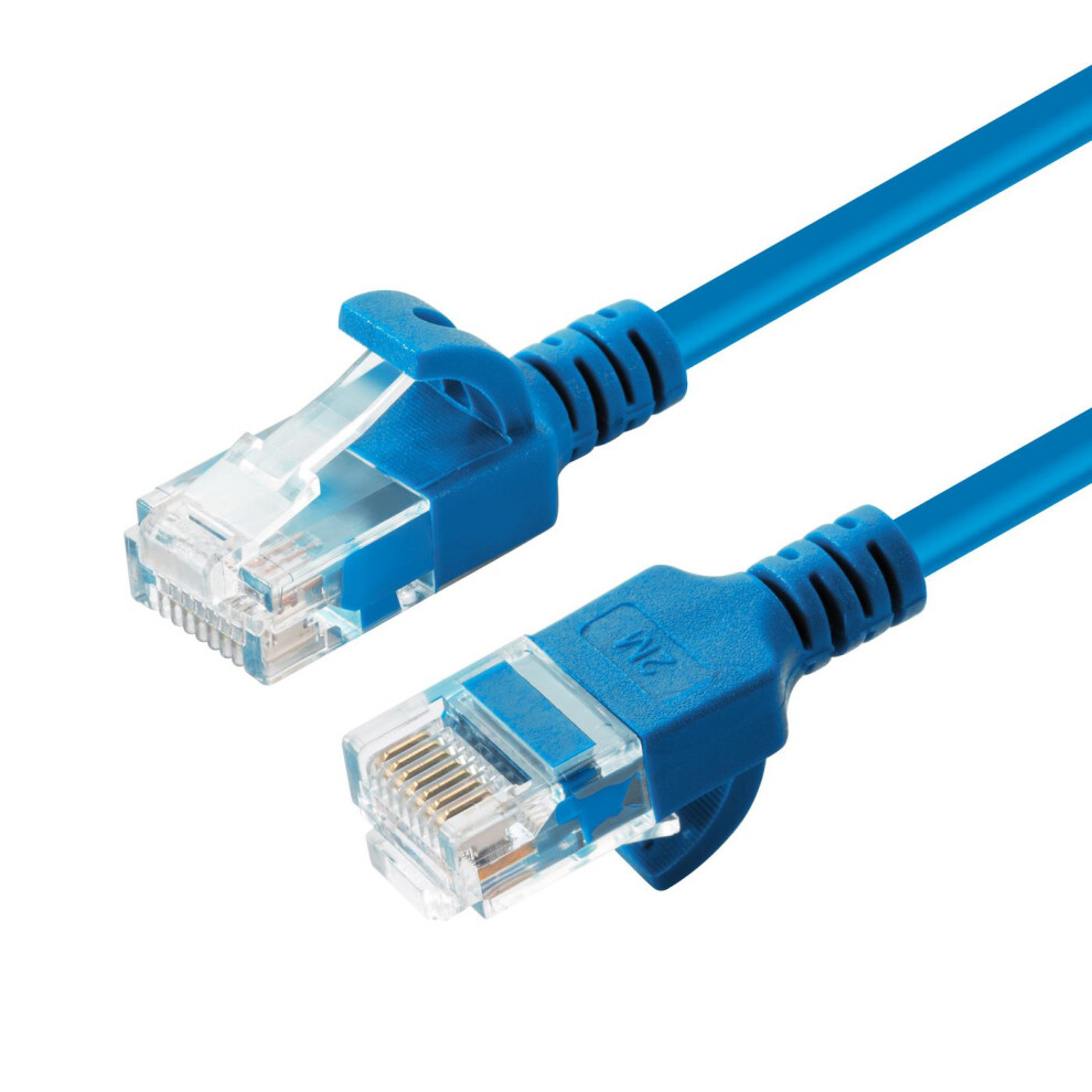 Microconnect Cat6a U/Utp Slim Network Cable 3M Blue 5704174044413