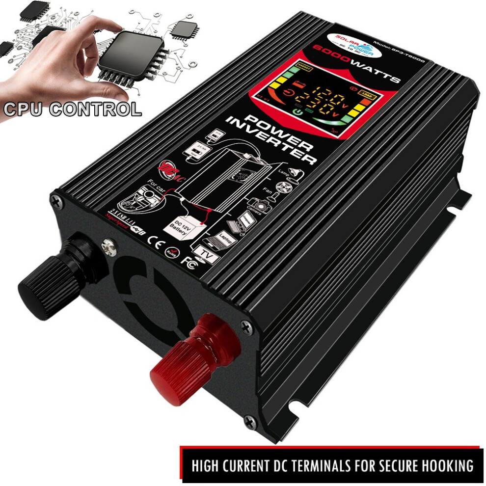 (, Dc 12V-Ac 110V) 500W Digital Car Inverter 12V To 220V Modified Sine Wave Inverter Voltage Converter With Lcd Display Yellow 110691638533