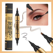 (Matches the image) 4 Point Eyebrow Pencil Waterproof Liquid Eyebrow Pen Eyeliner Double Head Eyebrow Pencil Eyebrow Makeup Long Lasting Brow Pen