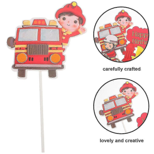 Firefighter Cupcake Cake Decoration for Birthday Events 2Sets 2