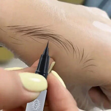 (Matches the image) Liquid Eyebrow Pen Waterproof Long Lasting No Blooming Eyeliner Lying Silkworm Ultra Fine Eyebrow Tattoo Pencil Makeup