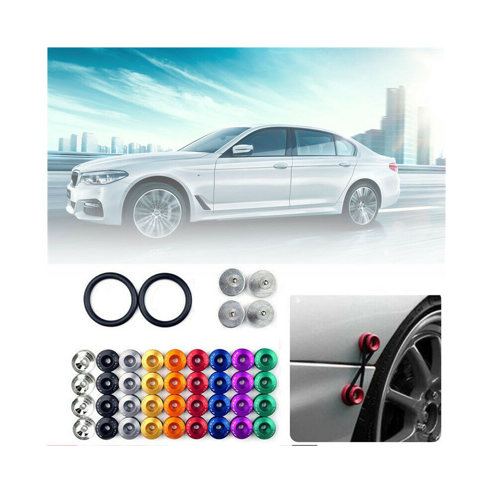 (Red) 1Set Jdm Quick Release Fasteners For Car Bumpers Trunk Fender Hatch Lids Kit Red 110691650511