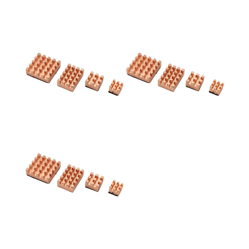 12 Pieces Cooling Copper Heatsink For Raspberry Pi 4B 1G 2G 4G Cooling Heatsinks Cooler(Pure Coper Heatsink) 6032292656102
