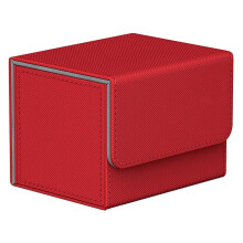 100+ Trading Card Deck Box Gathering Card Toy met Magnetische Sluiting Game Cards Opslag Game Card Case Protector Rood