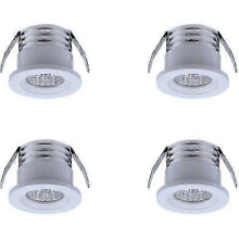 4-Pack 3W Mini Recessed LED Spotlights, Cool White Light