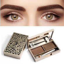 (Matches the image) Eyebrow Powder Makeup Waterproof Natural Eyebrow Enhancers Shadow Cosmetic Kit with Brush Mirror