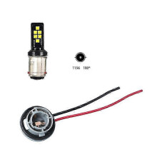 2Pcs 1156 Bulb Socket BAU15S BA15S Lamp Holder PY21W P21W Adapter Connector With Wire For Turn Signal Light Base Car Accessories